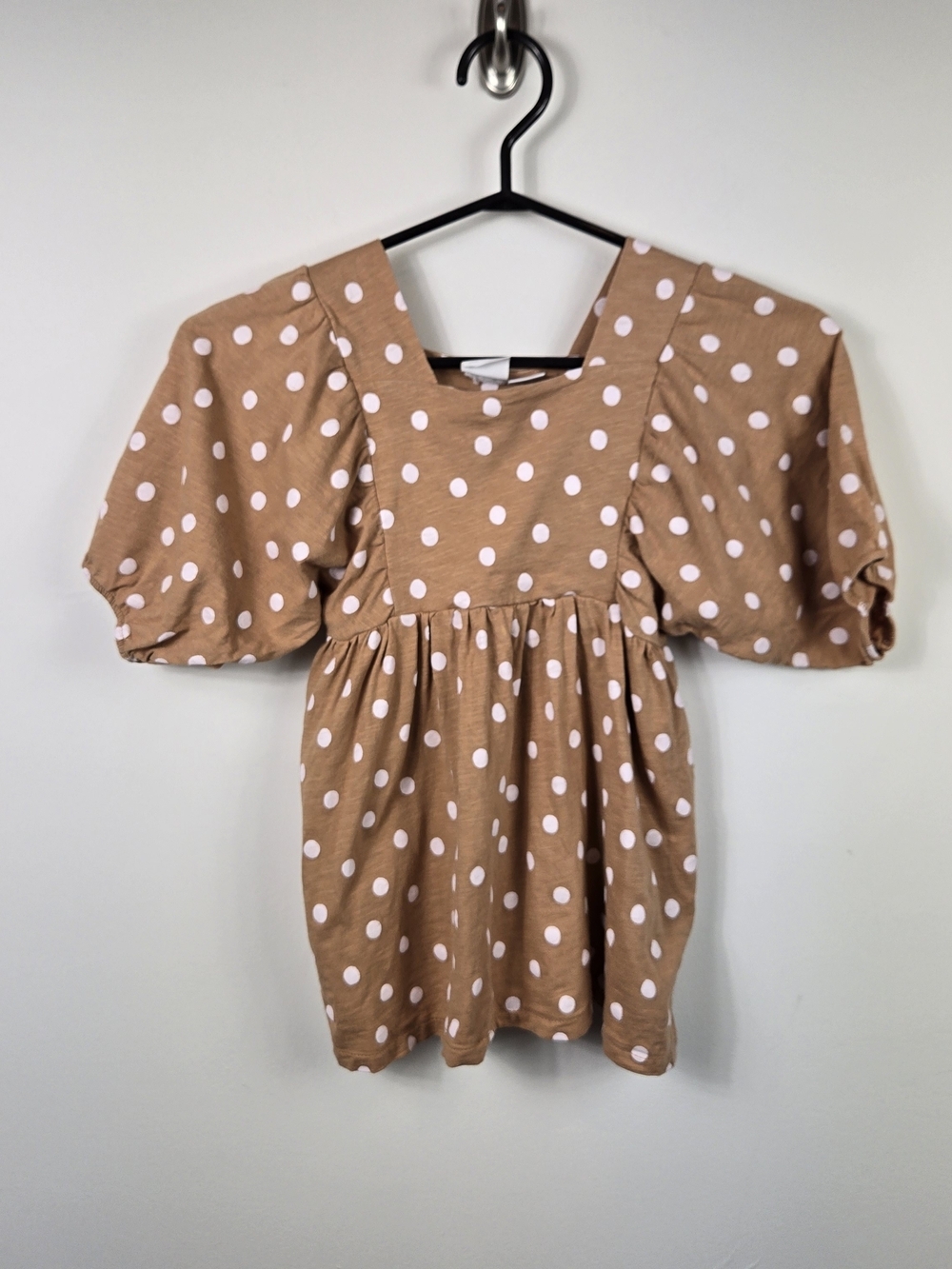Zara Girls Polka Dot Puff Sleeve Dress 2-3Y Cottagecore Boho Cotton